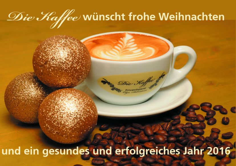 Die Kaffee wünscht frohe Weihnachten 2015